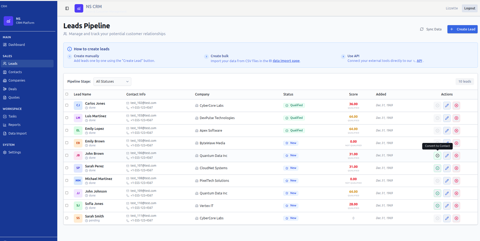 CRM Platform Demo